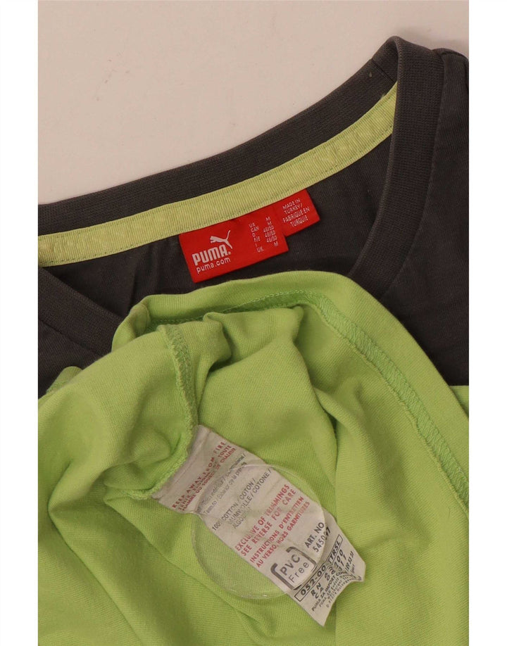Puma Camiseta De Manga Larga De Algodón Color Block Verde Medio Para Hombre