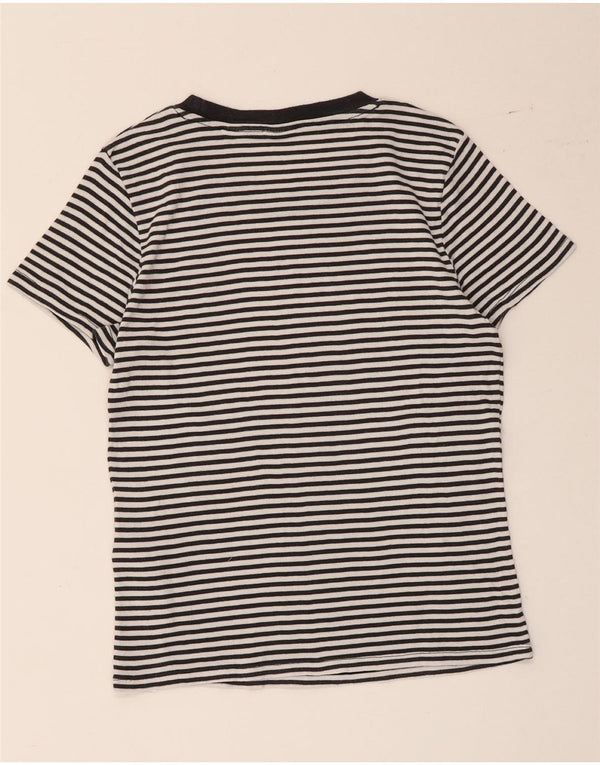 Levi's Camiseta para mujer Top UK 10 Small Black Pinstripe Cotton