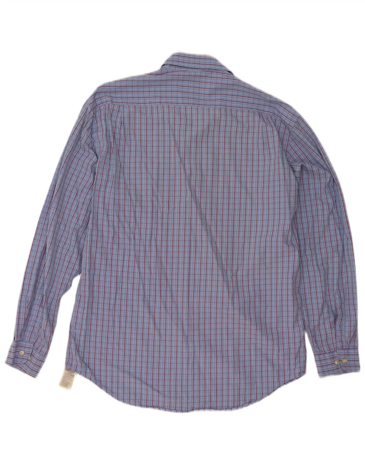 Camisa Massimo Dutti Hombre Talla 44 XL Cuadros Azul Algodón