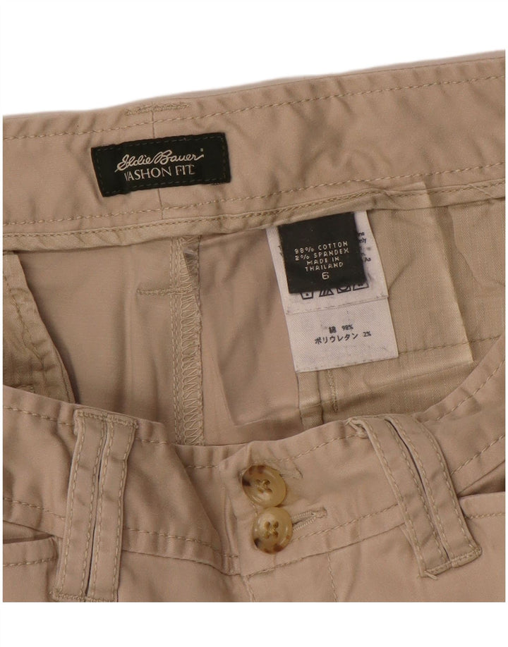 EDDIE BAUER Pantalones capri Vashon Fit para mujer US 6 Medium W32 L21 Beige