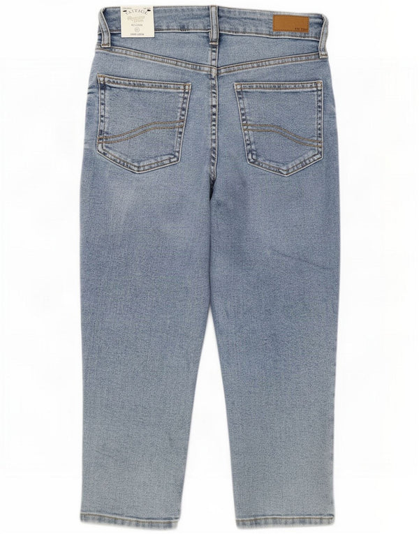 Fat Face Womens Sway Capri Jeans UK 8 Small W26 L20 Algodón azul