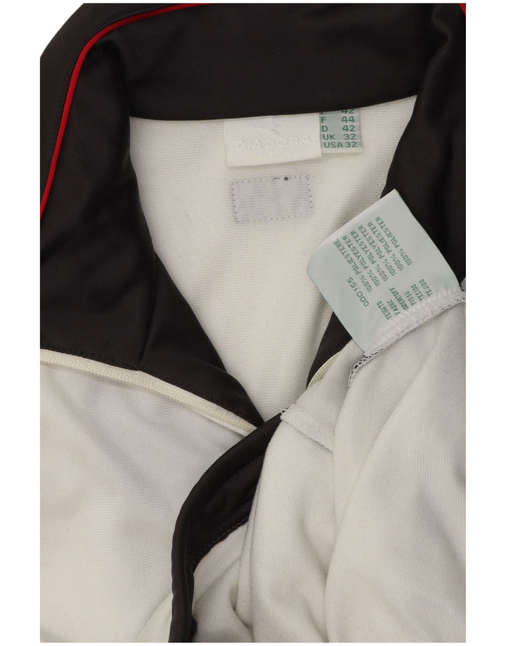 Diadora Chaqueta de chándal para hombre ES 32 2XS Blanco Colorblock Poliéster