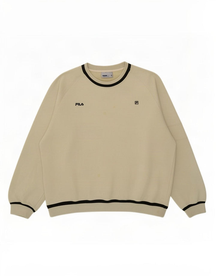 Fila Hombre Sudadera Jumper XL Beige Poliéster