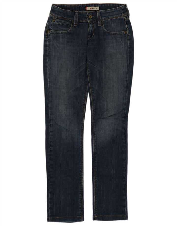 Levi's Mujer 571 Slim Jeans W27 L31 Algodón Azul