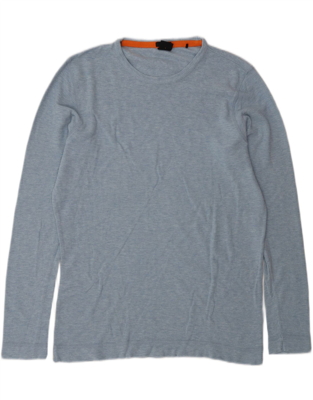 Hugo Boss Hombre Slim Fit Top Manga Larga Azul Grande