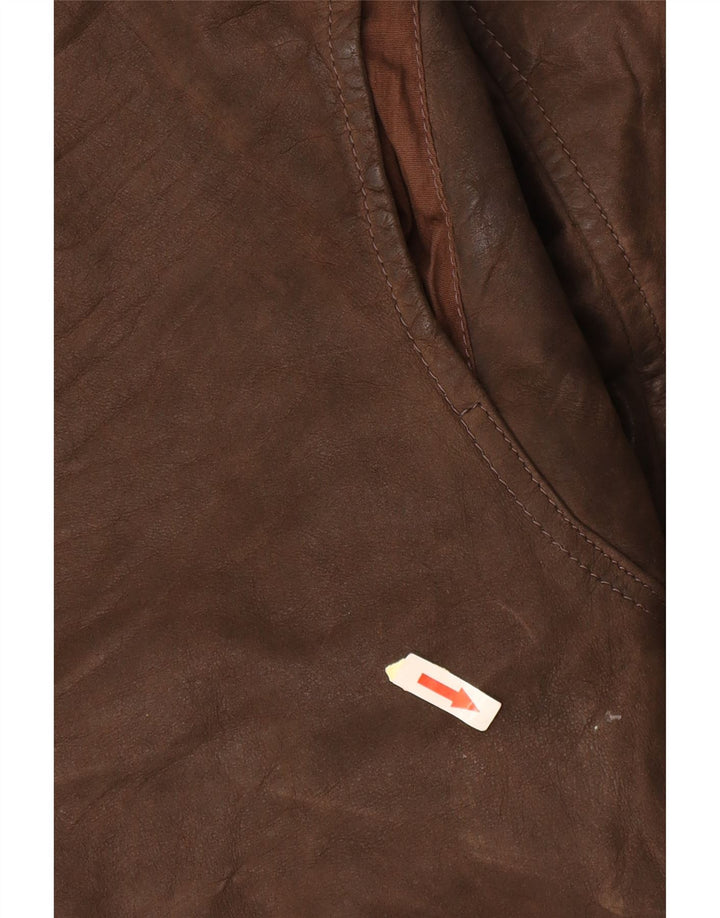 CONBIPEL Chaqueta de cuero para hombre UK 40 Cuero marrón grande