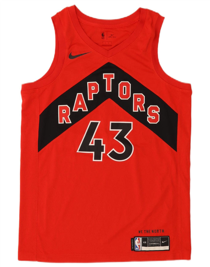 Camiseta sin mangas con estampado gráfico de los Toronto Raptors de poliéster color block en rojo mediano para hombre Nike