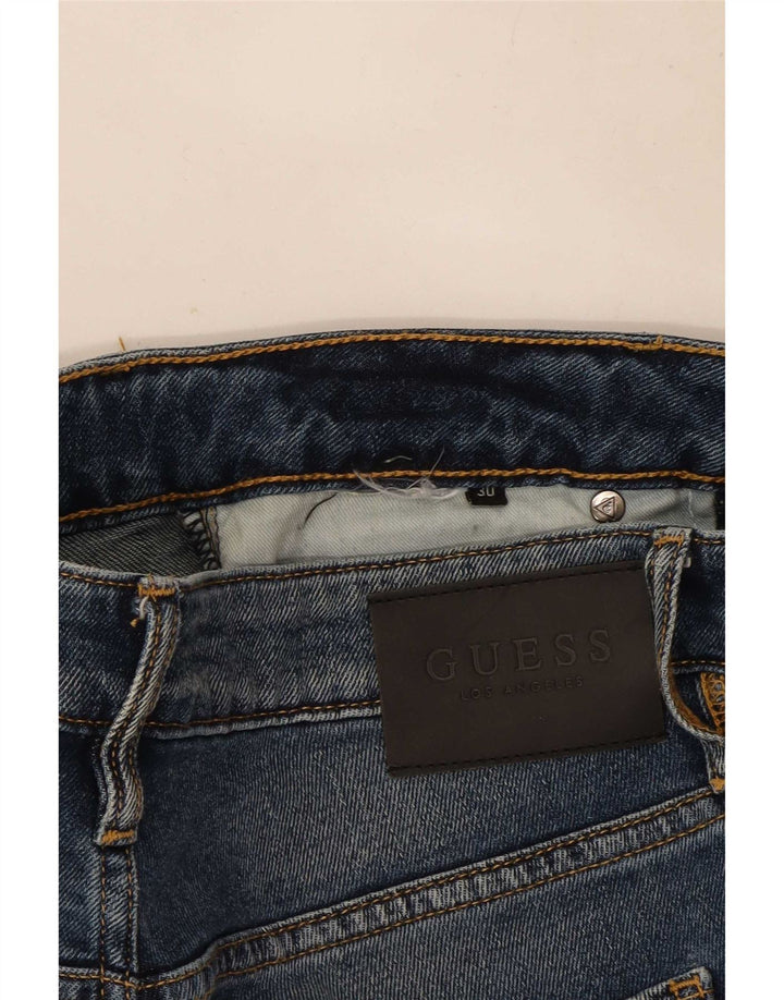 Guess Vaqueros Slim Desgastados W30 L29 Azul