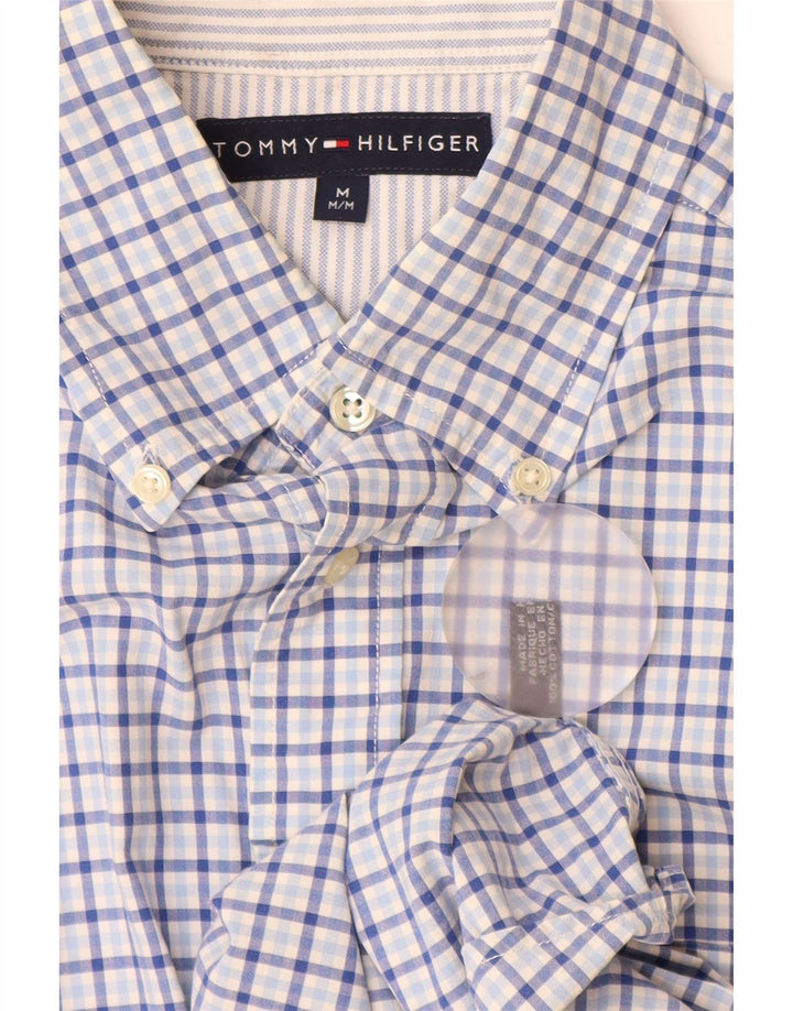 Camisa Tommy Hilfiger Hombre Algodón Vichy Azul Medio