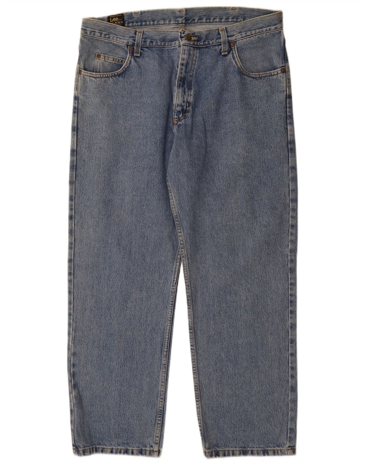 LEE Mens Straight Jeans W38 L30 Blue Cotton