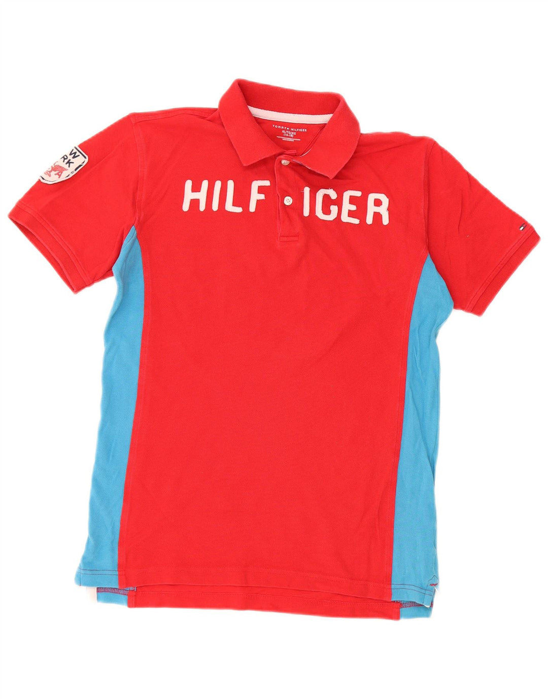 TOMMY HILFIGER Polo gráfico para niños 15-16 años XL Rojo Colorblock
