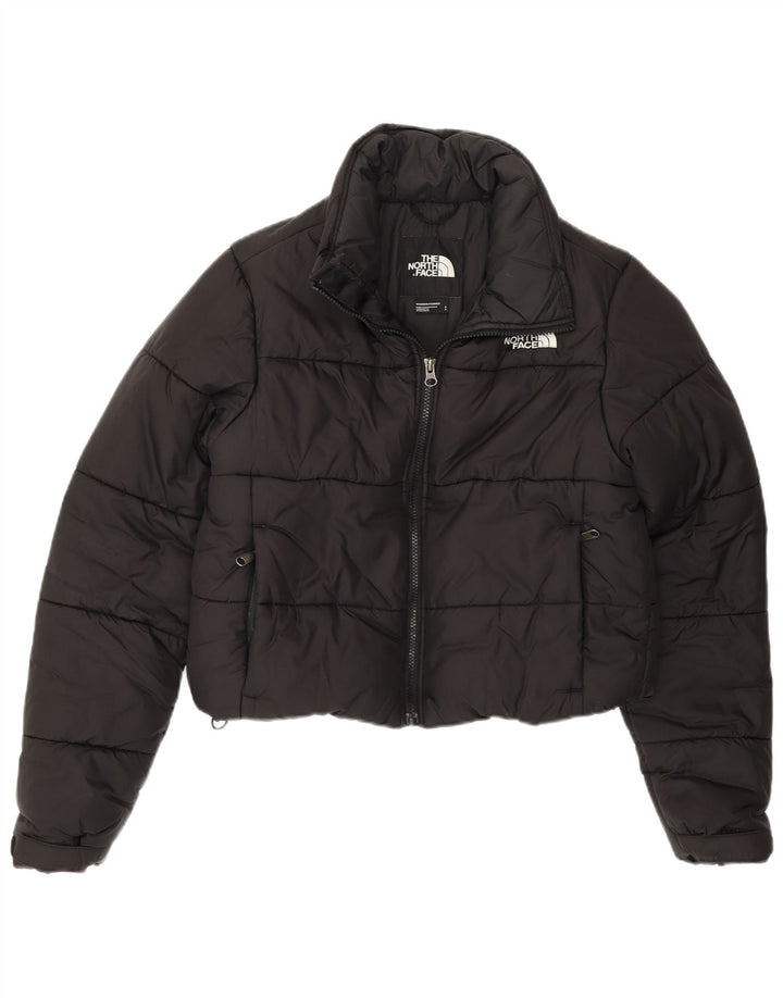 THE NORTH FACE Chaqueta acolchada corta para mujer UK 10 Small Poliéster negro