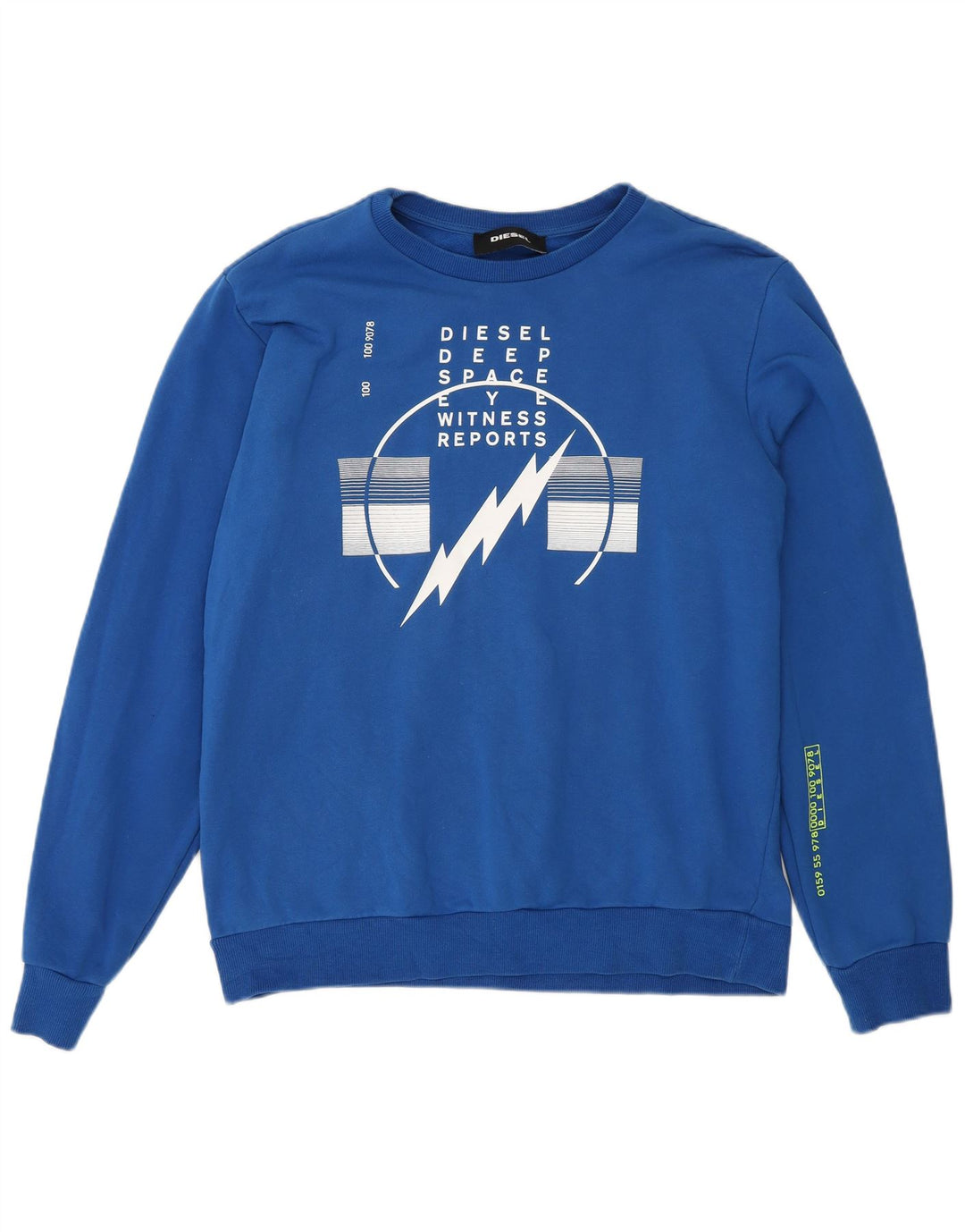 Diesel Hombre Sudadera Gráfica Jersey De Algodón Azul Grande