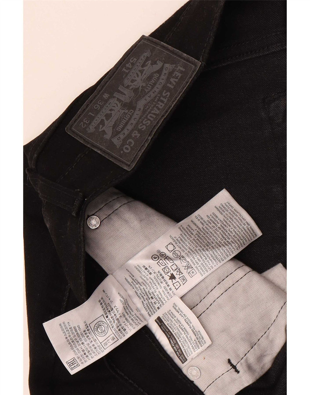 Levi's Vaqueros cónicos 541 para hombre W36 L32 Algodón negro