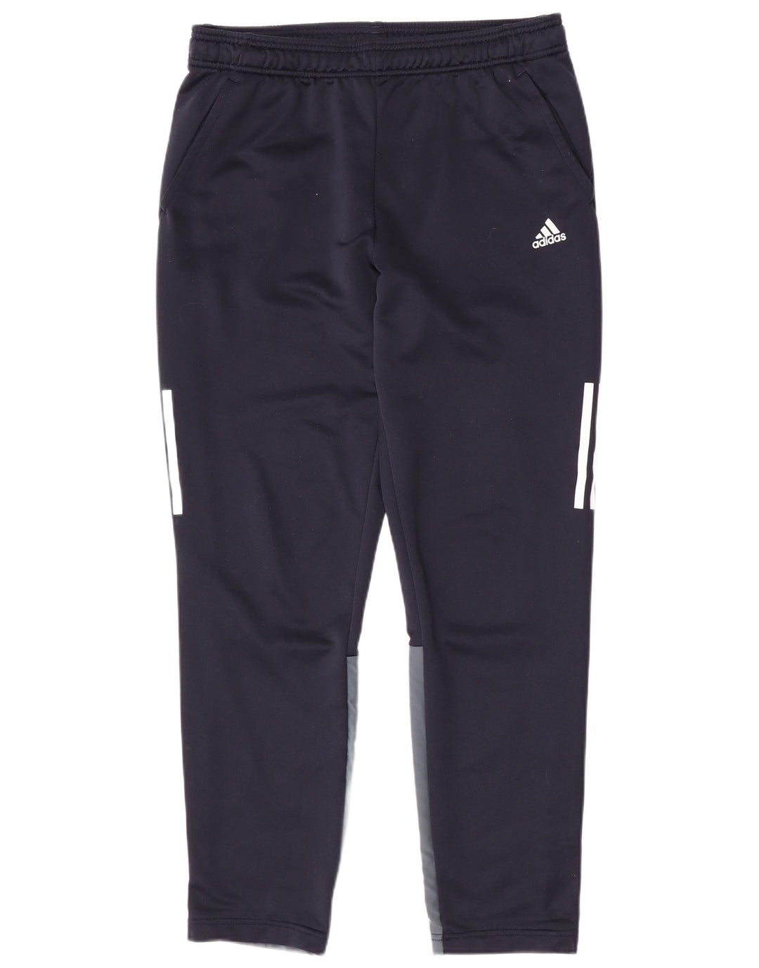 Adidas - Pantalón de chándal para hombre, talla grande, azul marino, color block, poliéster