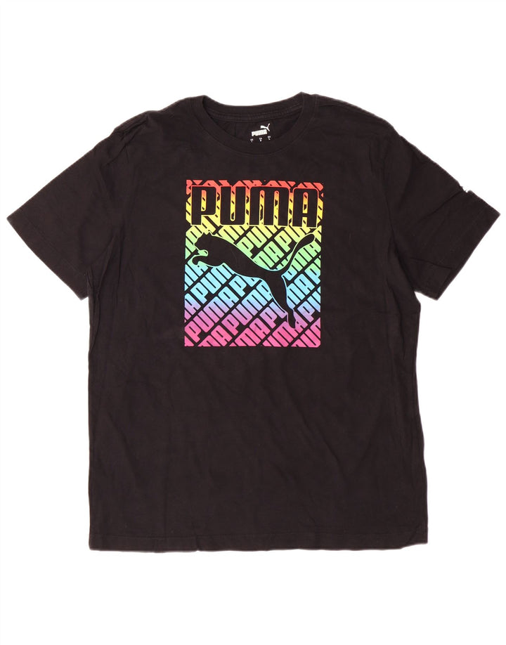 PUMA - Camiseta gráfica para hombre, talla grande, color negro