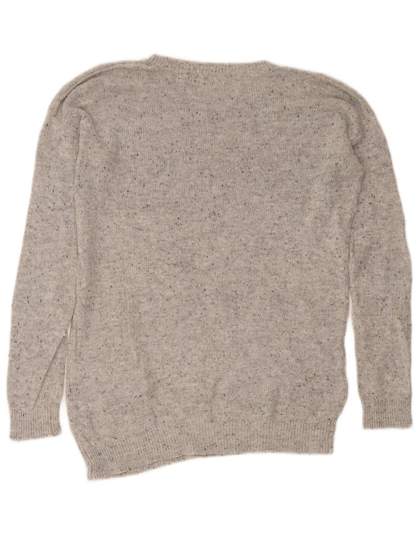 Marks & Spencer Suéter de cuello redondo para mujer UK 46 Grande Gris Navidad