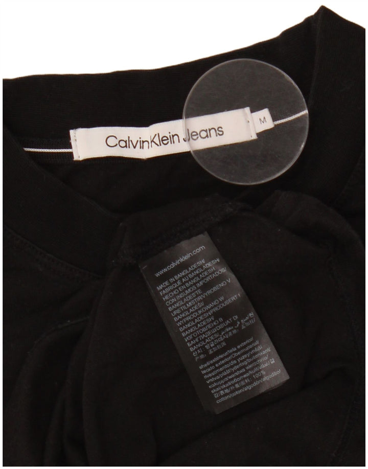 Calvin Klein Jeans Hombre Gráfico Chaleco Top Medio Algodón Negro