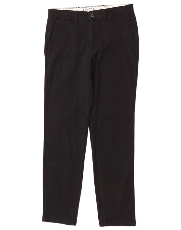 Jack & Jones Pantalón chino regular para hombre W30 L30 Algodón negro