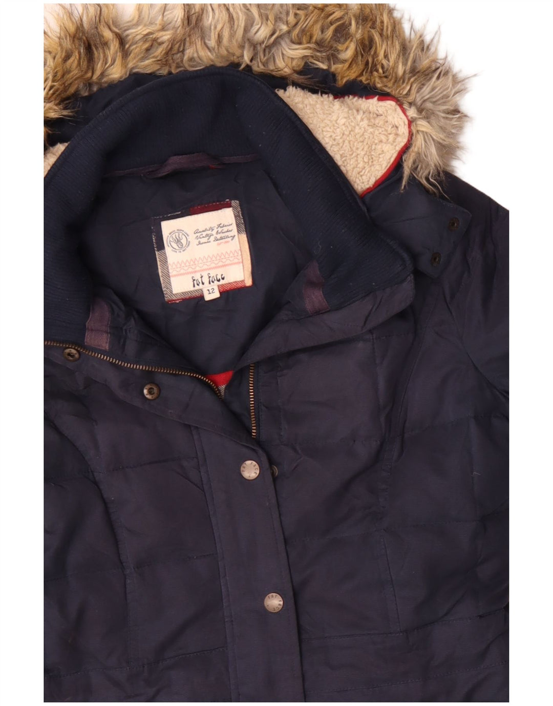 Parka con capucha para mujer Fat Face UK 40 Medium Azul marino Poliéster Invierno