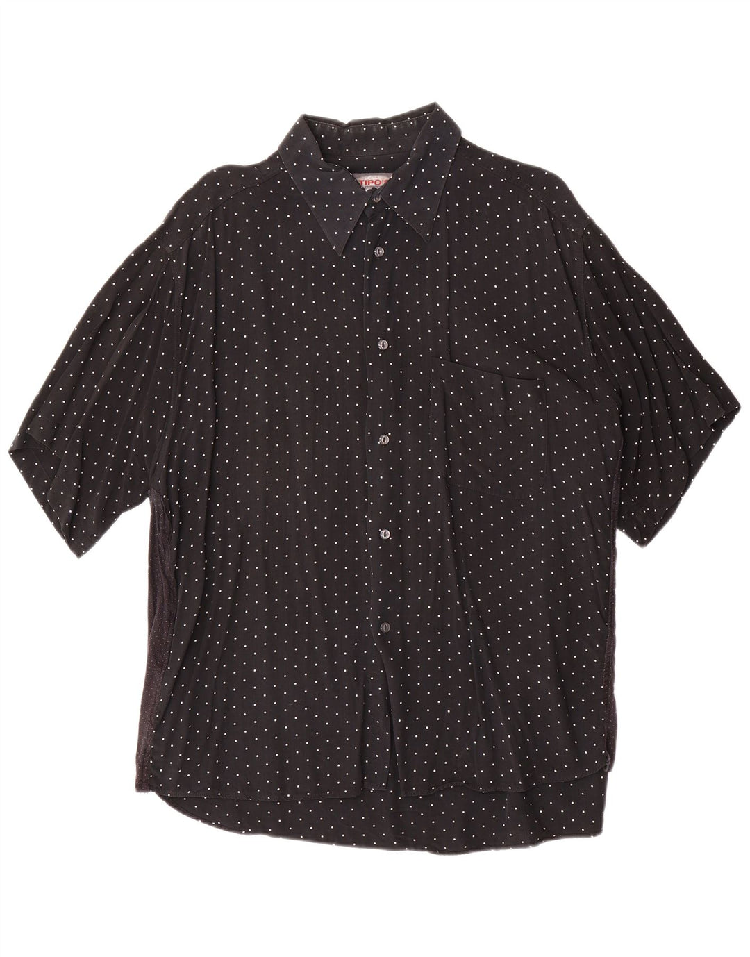 TIPO' S Camisa de manga corta para hombre XL Negro Moteado