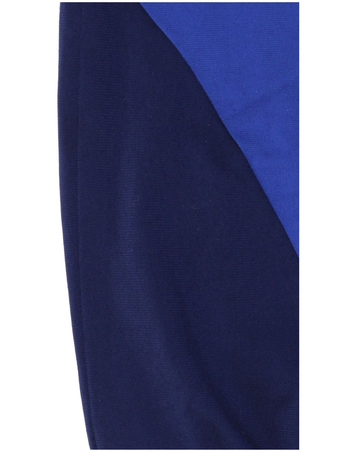 ADIDAS Chaqueta superior de chándal con gráfico para hombre Reino Unido 38/40 Bloque de color azul medio