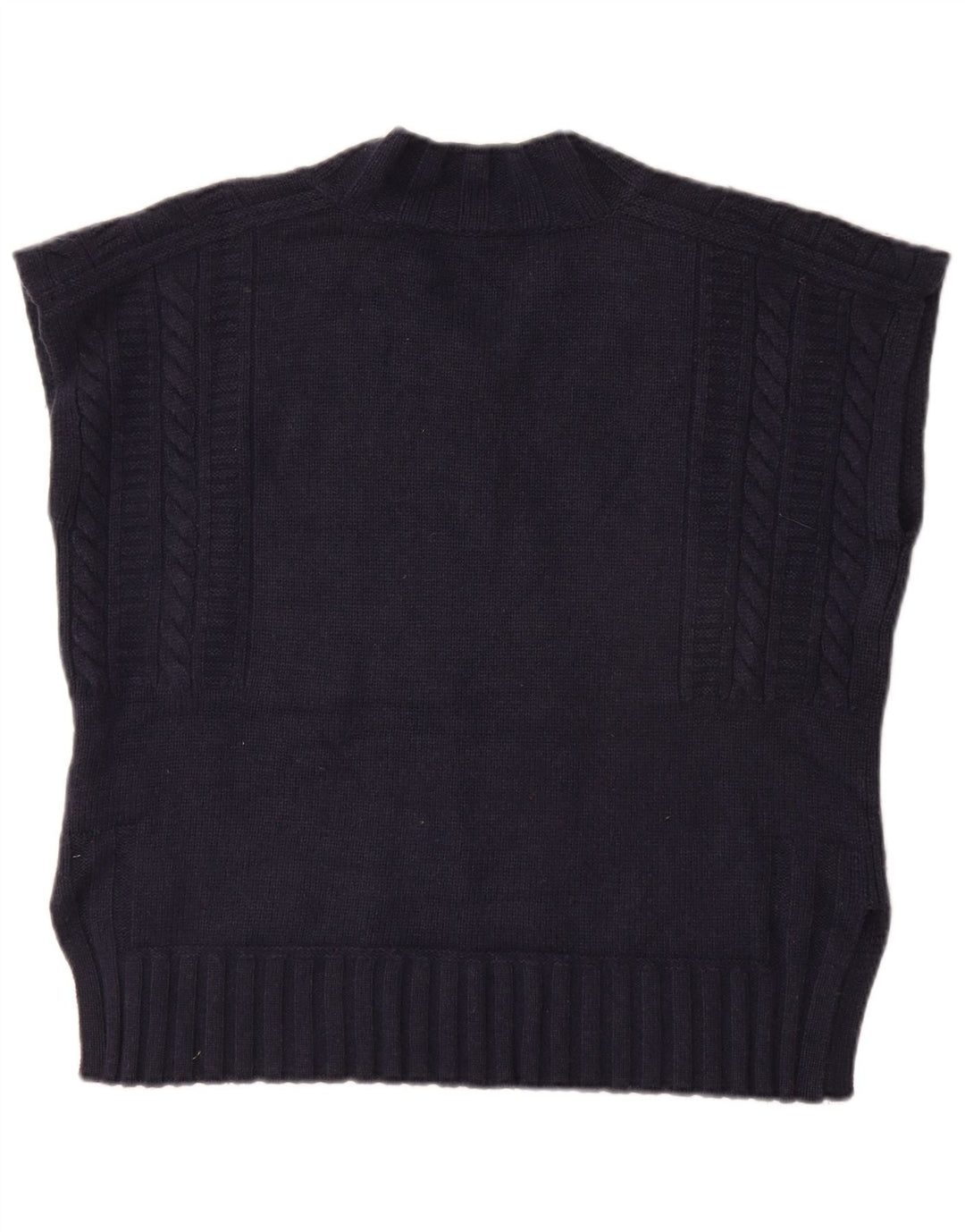 JIGSAW Camiseta sin mangas para mujer de gran tamaño UK 10 Small Navy Blue Wool