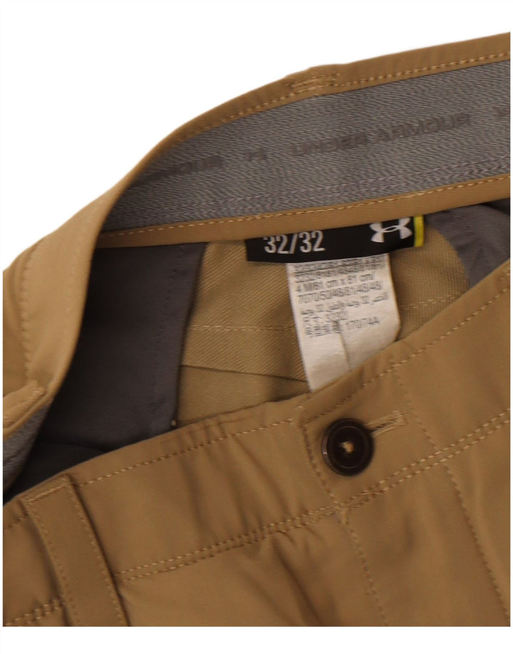 Under Armour Pantalón chino recto para hombre W32 L32 Nylon beige