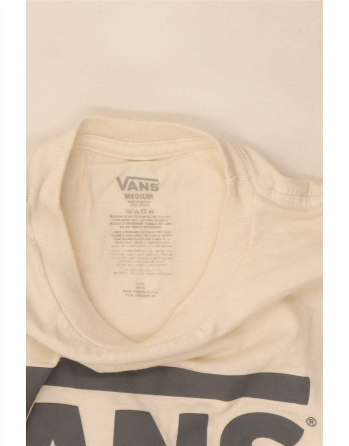 Vans Camiseta gráfica para hombre Top Medium White Cotton