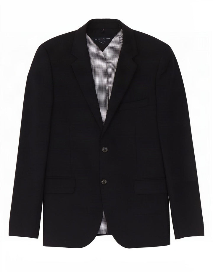 Tommy Hilfiger Chaqueta tipo blazer de 2 botones para hombre Reino Unido 38 Lana azul marino mediana