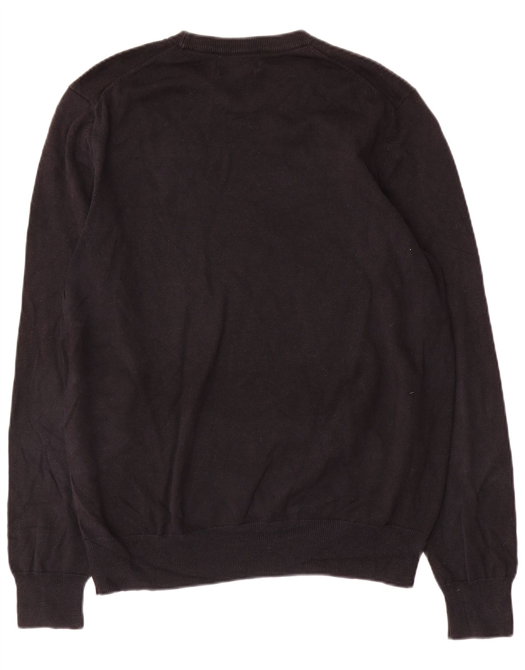 Marks & Spencer - Jersey de cuello redondo para hombre, talla grande, algodón negro