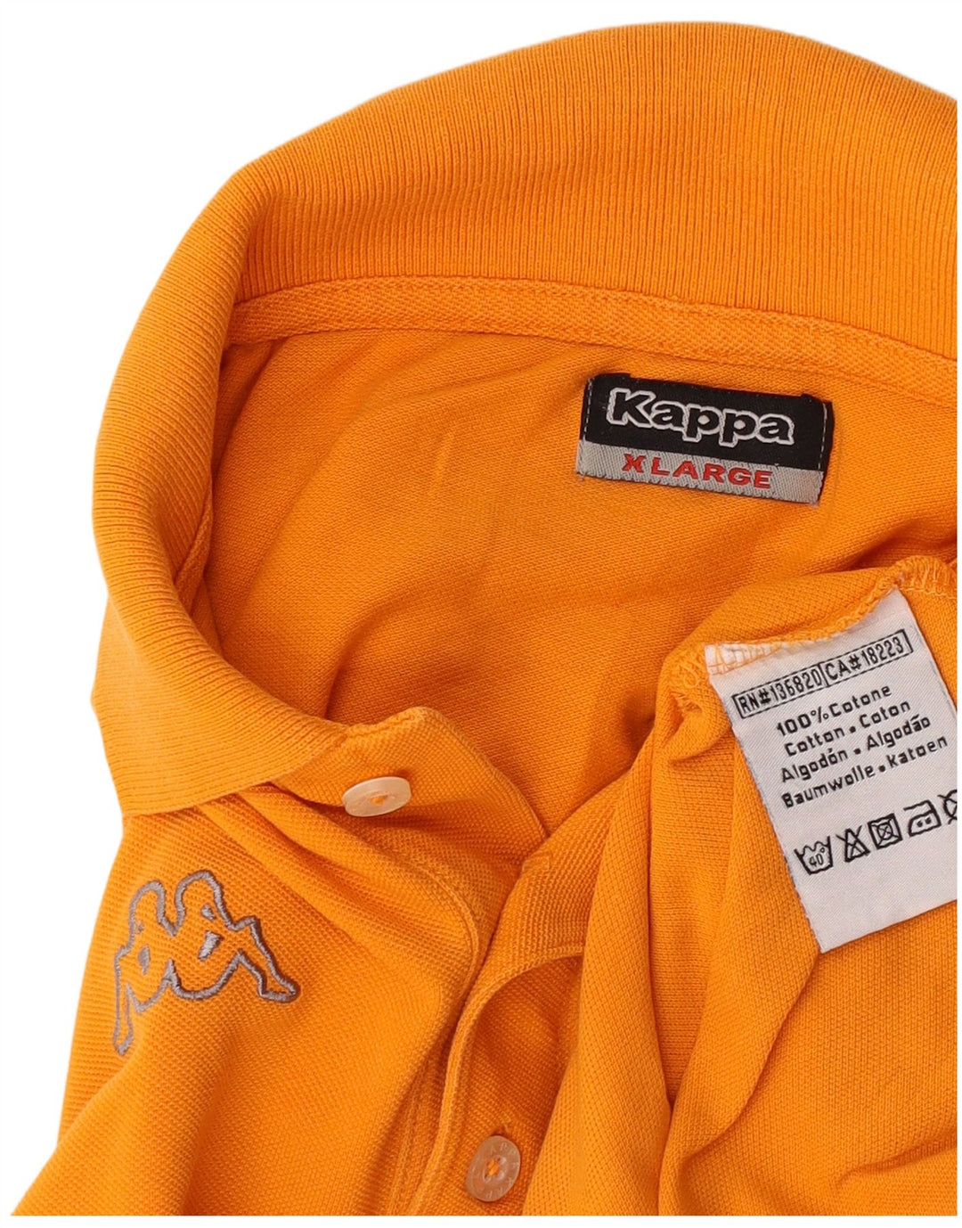 Kappa Polo Hombre XL Naranja Algodón