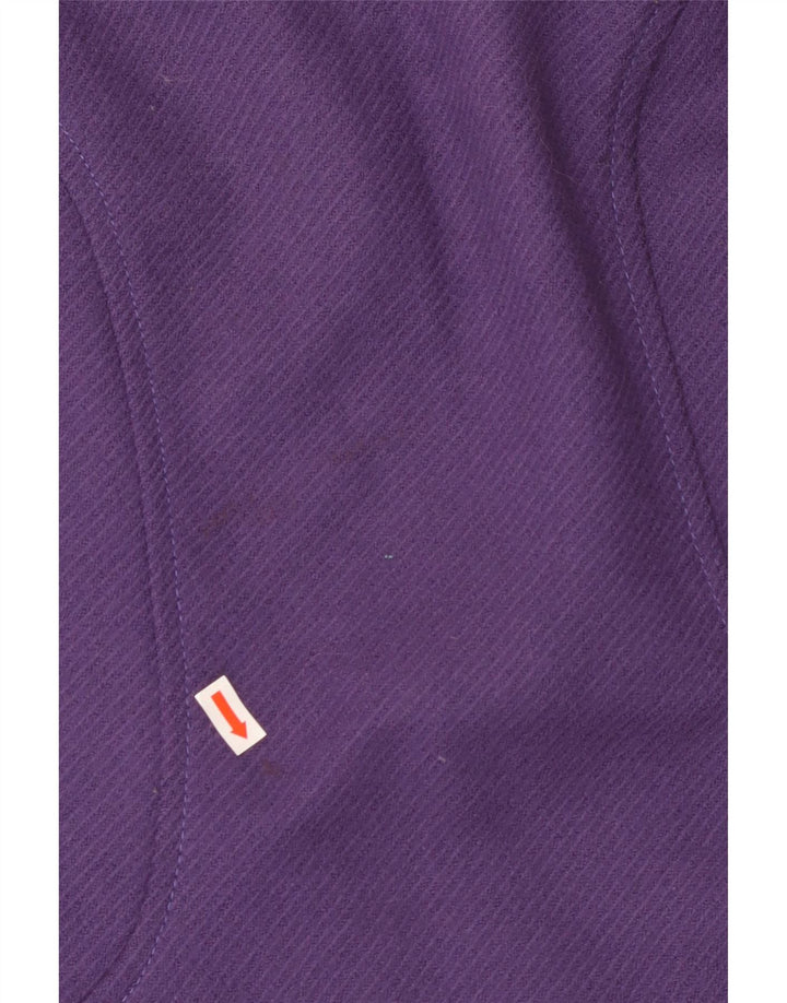 BENETTON Vestido tubo sin mangas para mujer UK 6 XS Lana virgen morada