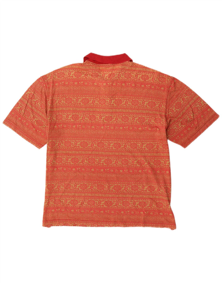 DIADORA Polo para hombre UK 42 Large Red Paisley