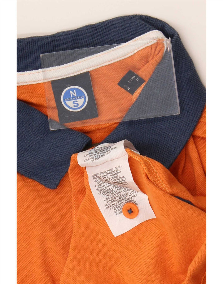 Polo North Sails Hombre De Algodón Color Block Naranja Medio
