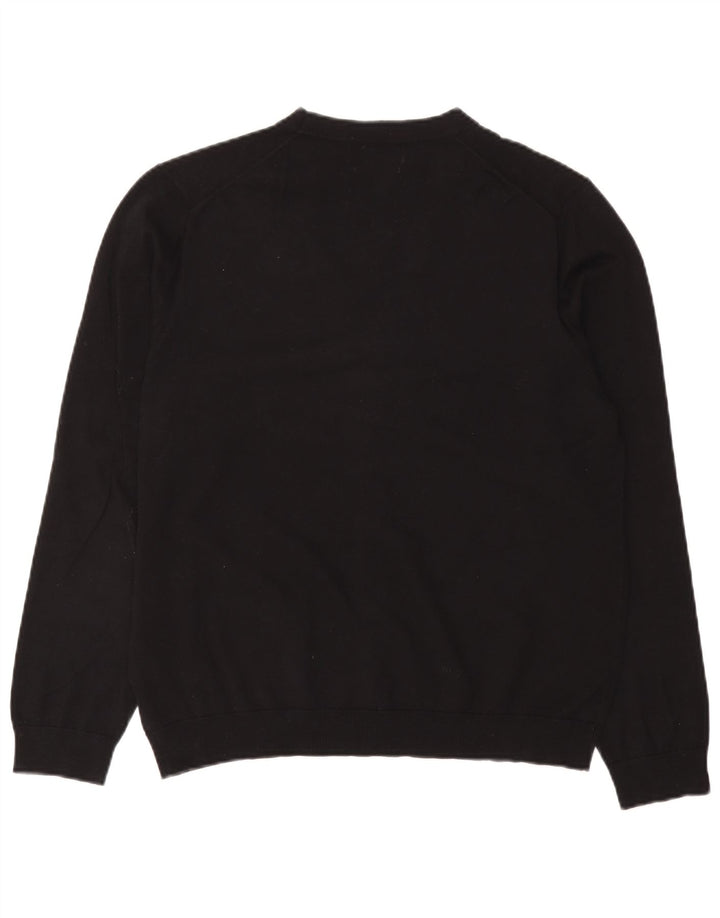 Marks & Spencer - Cárdigan para hombre, talla grande, algodón negro