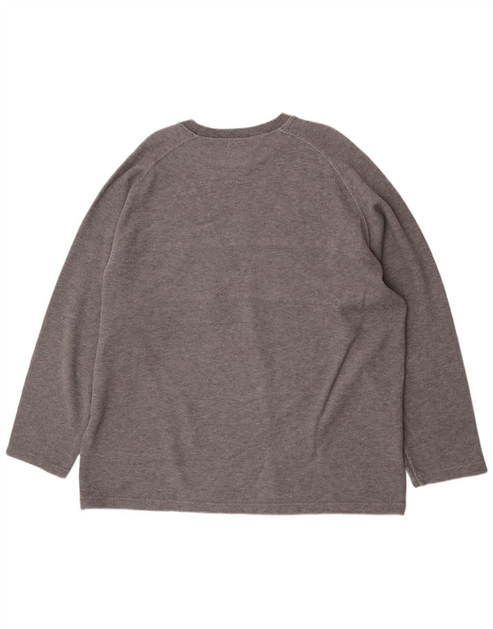 Marks & Spencer Mens Blue Harbour Top Manga Larga 2XL Gris Colorblock