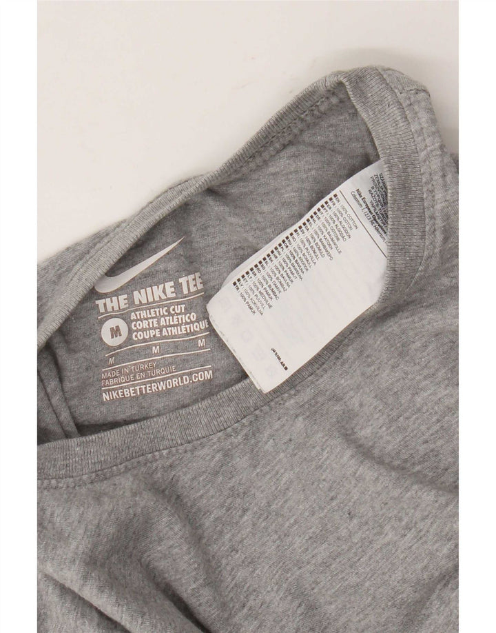 Nike Camiseta de corte atlético para hombre Top de algodón moteado gris medio