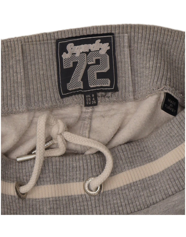 Superdry Mujer Pantalones De Chándal Gráfico Joggers UK 8 Small Gris