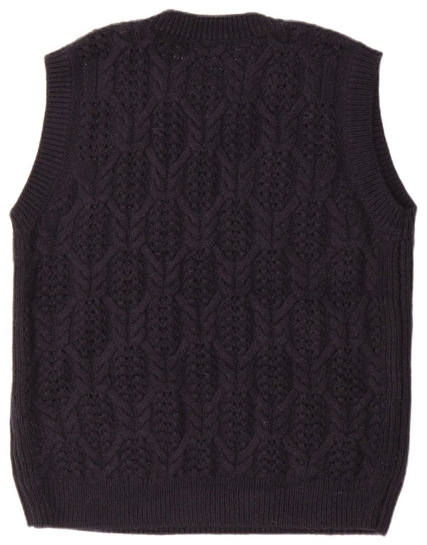 Marks & Spencer - Camiseta sin mangas para mujer, talla 40, talla grande, acrílico azul marino