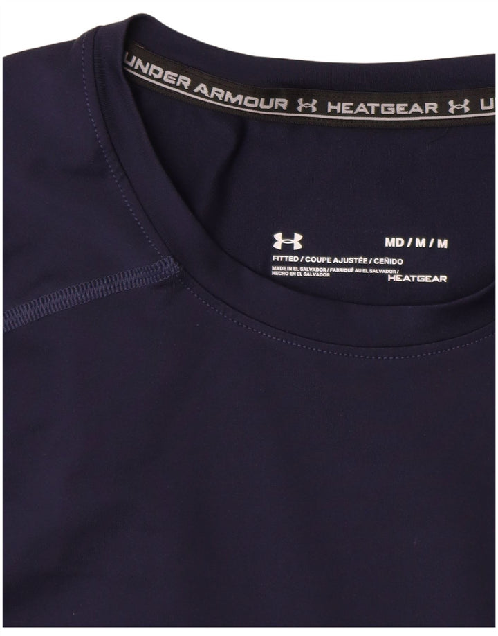 Camiseta UNDER ARMOUR Heat Gear para hombre Top mediano azul marino sintético