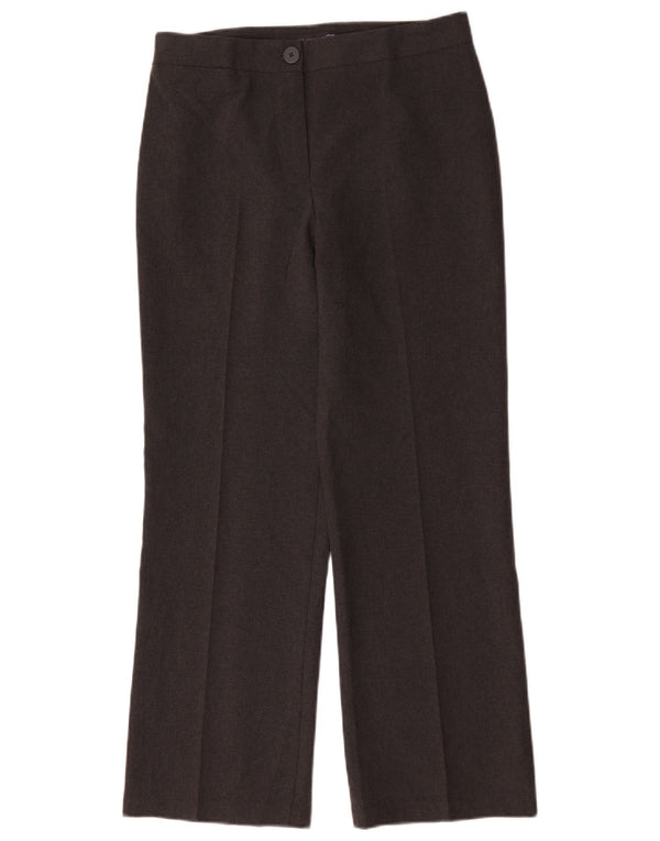 Marks & Spencer Pantalones Casuales Rectos para Mujer UK 10 Small W32 L29 Gris