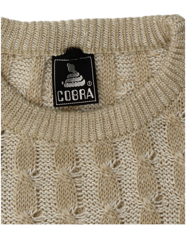 COBRA Jersey de cuello redondo para hombre IT 50 Medium Beige Patchwork