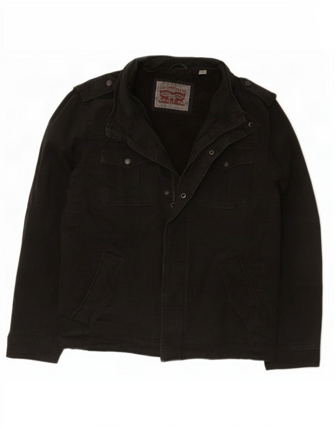 Levi's Chaqueta militar Sherpa para hombre Reino Unido 40 Grande Negro
