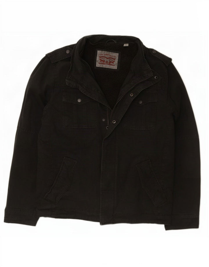 Levi's Chaqueta militar Sherpa para hombre Reino Unido 40 Grande Negro