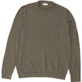 Jersey Reiss Hombre con cuello redondo y cuello redondo de algodón caqui medio
