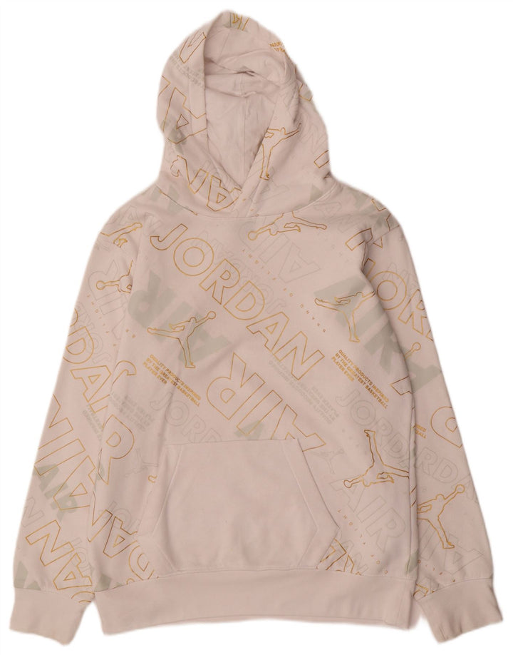 JORDAN Sudadera con capucha gráfica para niños 13-14 años XL Algodón blanco