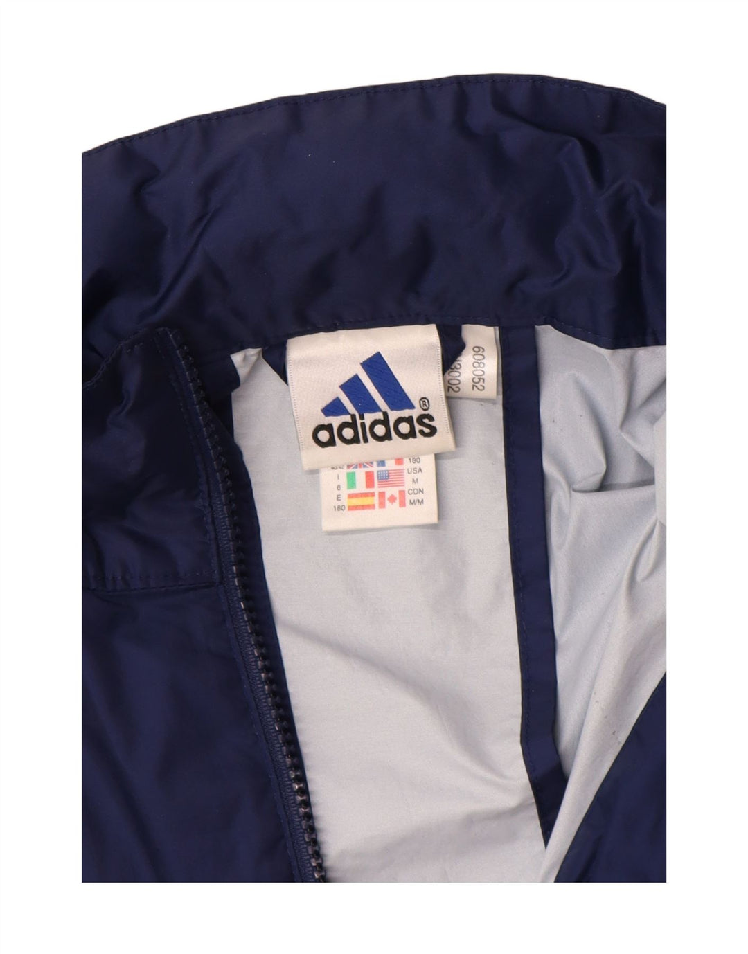 ADIDAS Chaqueta impermeable gráfica para hombre UK 40/42 Medium Azul marino Poliamida