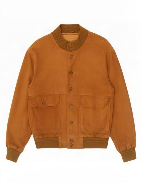 Zarro Chaqueta de ante para hombre UK 40 Large Cuero marrón