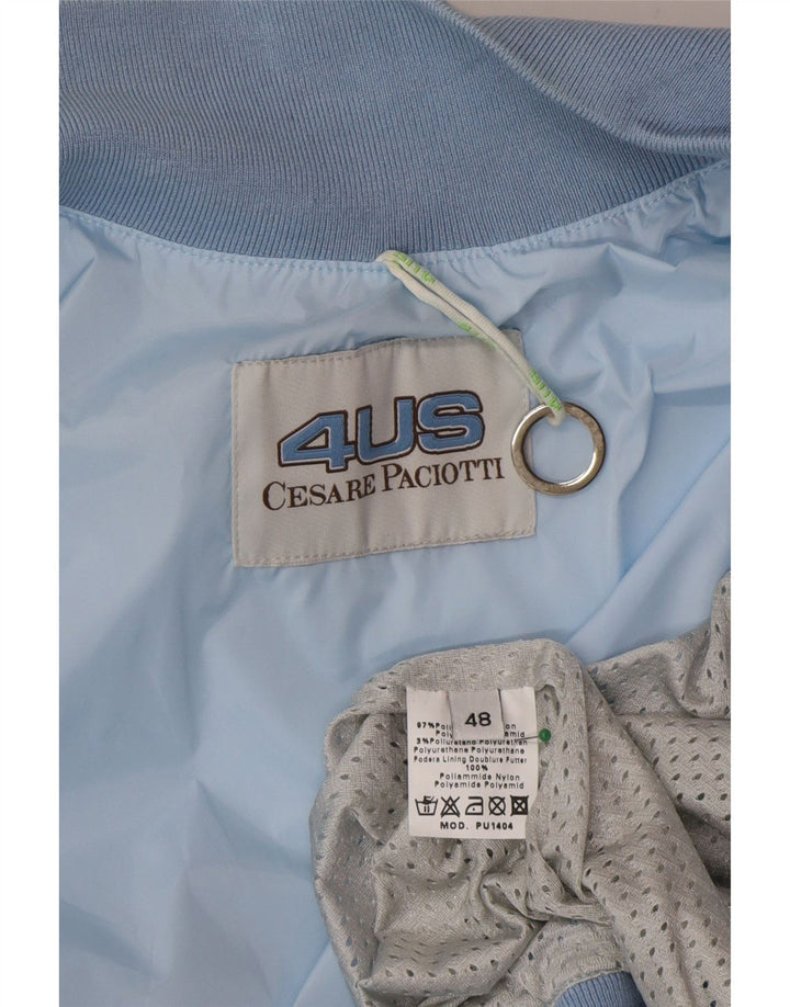 Cesare Paciotti 4US Chaqueta bomber para hombre IT 48 Poliamida azul medio